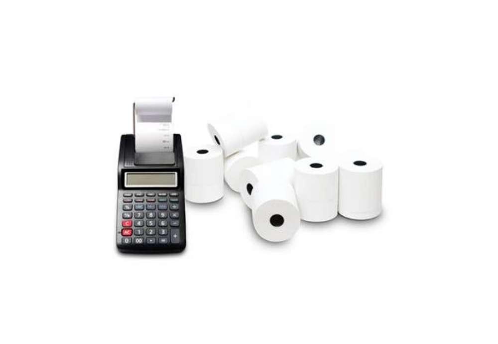 Immagine di Rotoli calcolatrice POS Rotolificio Pugliese Exclusive BPA FREE 57 mm x 25 m 48 g/m² - f. 12 mm cf 1