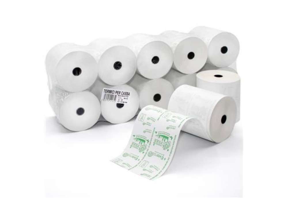 Immagine di Rotoli registratore di cassa Rotolificio Pugliese Evoroll lunga durata 57 mm x 30 m foro 12 mm  conf
