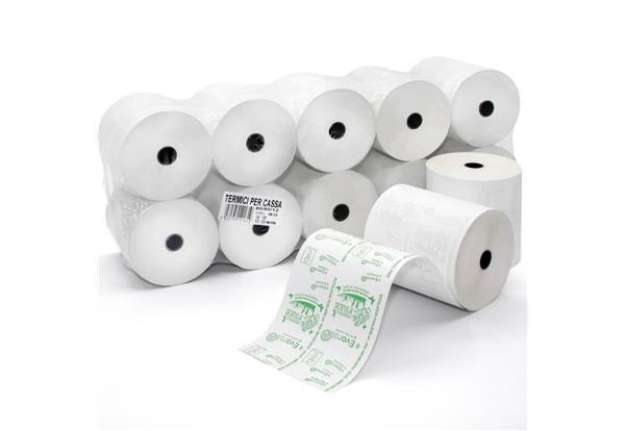 Immagine di Rotoli registratore di cassa Rotolificio Pugliese Evoroll lunga durata 57 mm x 60 m foro 12 mm  conf