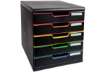 Immagine di Cassettiera Exacompta MODULO Classic A4 Black Office 5 cassetti 28,8x35x32 cm nero/arlecchino - 3019