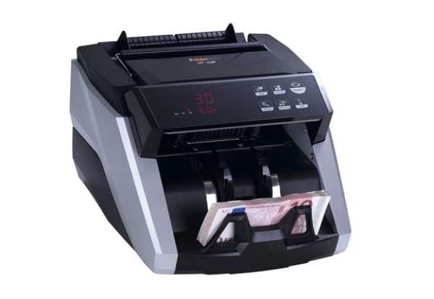 Immagine di Conta-verifica banconote HolenBecky HT 2280 nero/silver Euro, USD, GBP, CHF 3382