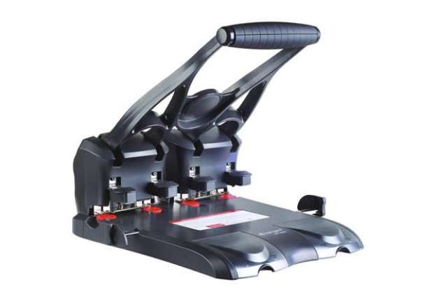 Immagine di Perforatore a 4 fori Kangaro HDP-4160NEW nero fino a 150 fogli - foro 6 mm 2033N