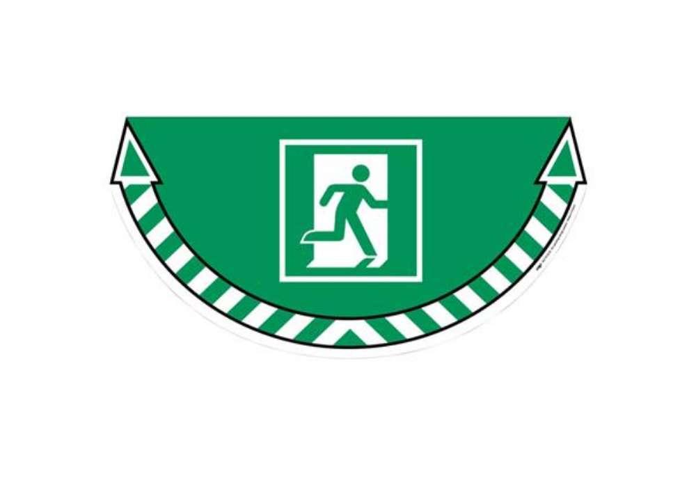 Immagine di Adesivi Segnalatori CEP uscita d'emergenza PVC 700x350 mm. sp 0,2 mm verde - 1701020031