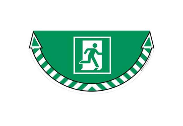 Immagine di Adesivi Segnalatori CEP uscita d'emergenza PVC 700x350 mm. sp 0,2 mm verde - 1701020031