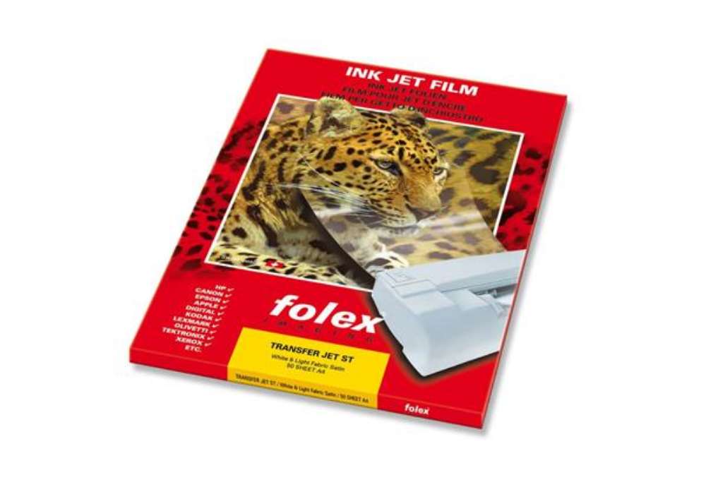 Immagine di Carta speciale patinata Folex Transfer Jet ST finitura opaca A4 Conf. 50 pezzi - 04100.000.44100