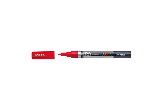 Immagine di Marcatore a tempera LYRA Graduate Mark All punta tonda 0,7 mm rosso L6800018