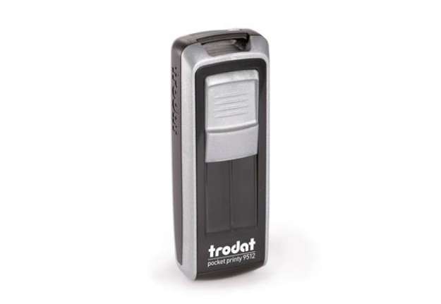 Immagine di Timbri autoinchiostranti tascabili Trodat Pocket Printy 9512 47x18 mm nero/silver - 149204