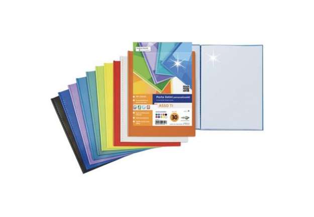 Immagine di Portalistini personalizzabili Sei Rota Asso TI 22x30 cm assortiti - 10 buste 57221090