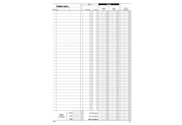 Immagine di Blocco prima nota cassa IVA Data Ufficio 29,7x21,5 cm -50x2 copie autoricalcanti DU1680C0000