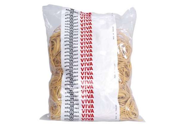 Immagine di Elastici in gomma VIVA giallo diametro 120 mm Conf. 500 gr - E120-500