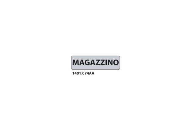 Immagine di Cartello adesivo per interni ''Magazzino'' Dixon Industries 17x4,5 cm Conf. 15 pezzi - 1401.074AA