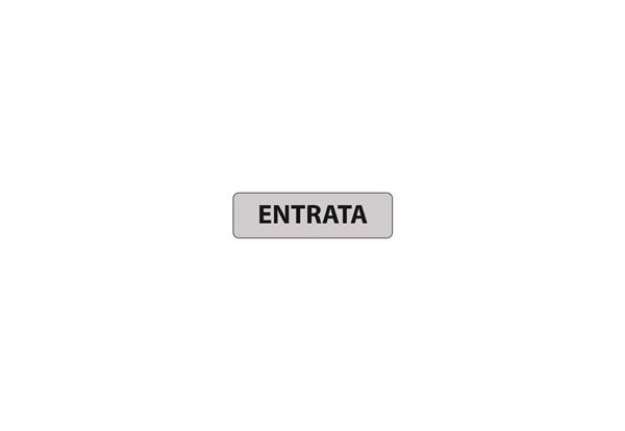 Immagine di Cartello adesivo per interni ''Entrata'' Dixon Industries 17x4,5 cm Conf. 15 pezzi - 1401.000AA
