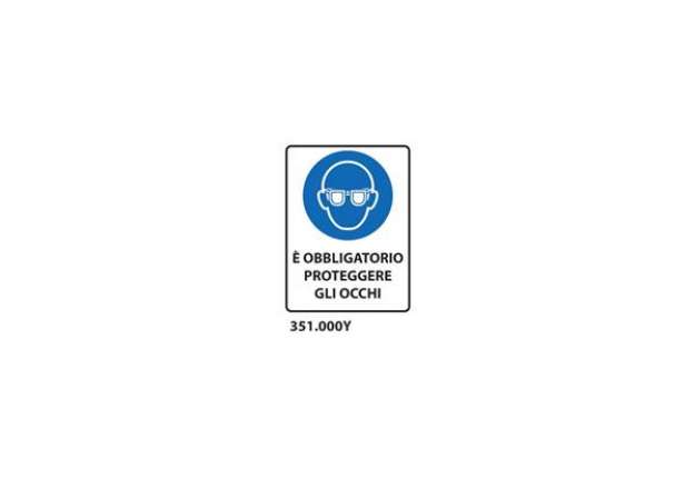 Immagine di Cartello di obbligo ''È obbligatorio proteggere gli occhi'' Dixon Industries 27x33 cm - 351.000Y