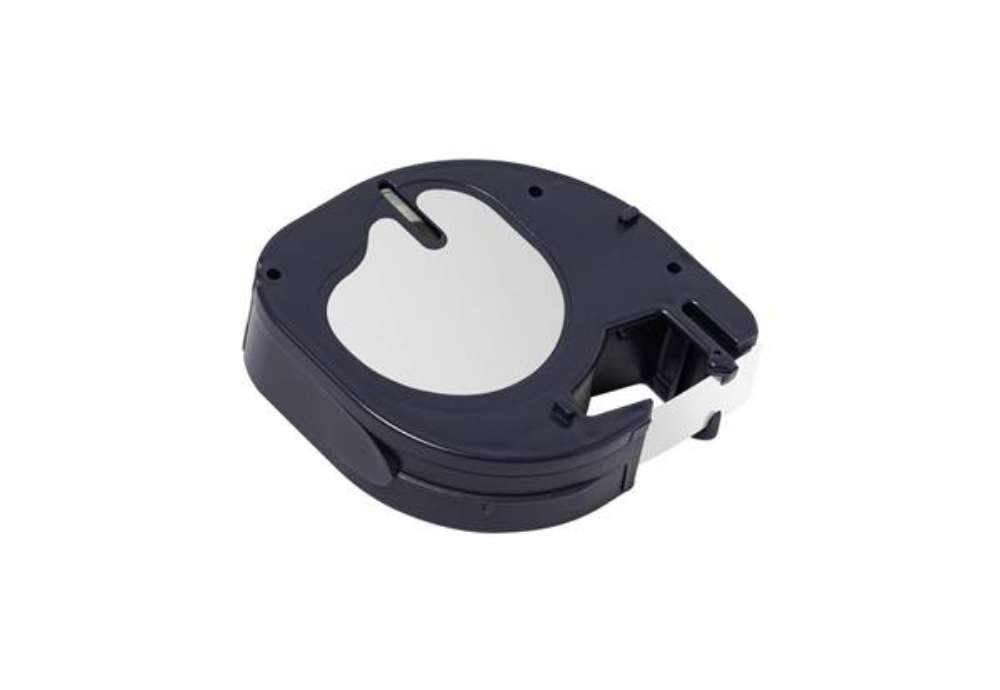 Immagine di Nastro per etichettatrice Q-Connect compatibile con Dymo LetraTag - plastica nero/giallo - 12 mm x 4