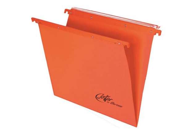 Immagine di Cartelle sospese orizzontali per cassetti Linea Joker 33 cm fondo V - arancio conf. 25 pezzi 400/330