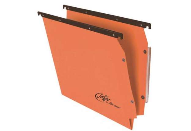 Immagine di Cartelle sospese laterali per armadi Linea Joker 33 cm fondo V - arancio conf. 25 pezzi - 414F LINK