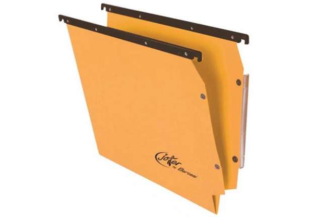 Immagine di Cartelle sospese laterali per armadi Linea Joker 33 cm fondo V - giallo conf. 25 pezzi - 414F LINK -