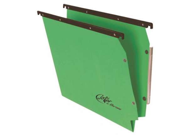 Immagine di Cartelle sospese laterali per armadi Linea Joker 33 cm fondo V - verde conf. 25 pezzi - 414F LINK -