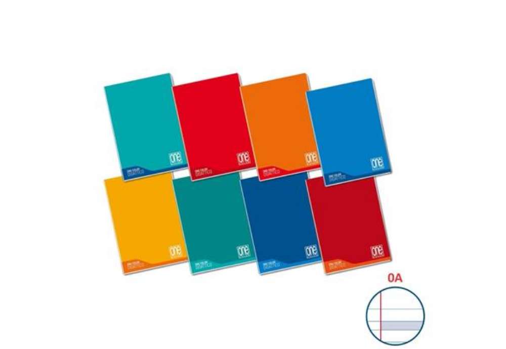 Immagine di Maxi quaderno One Color Didattico per disgrafia A4 - 100 g/m² - 18+1 ff - A - colori assortiti - 704