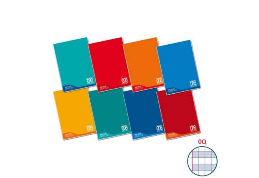 Immagine di Maxi quaderno One Color Didattico per disgrafia A4 - 100 g/m² - 18+1 ff - Q - colori assortiti - 704
