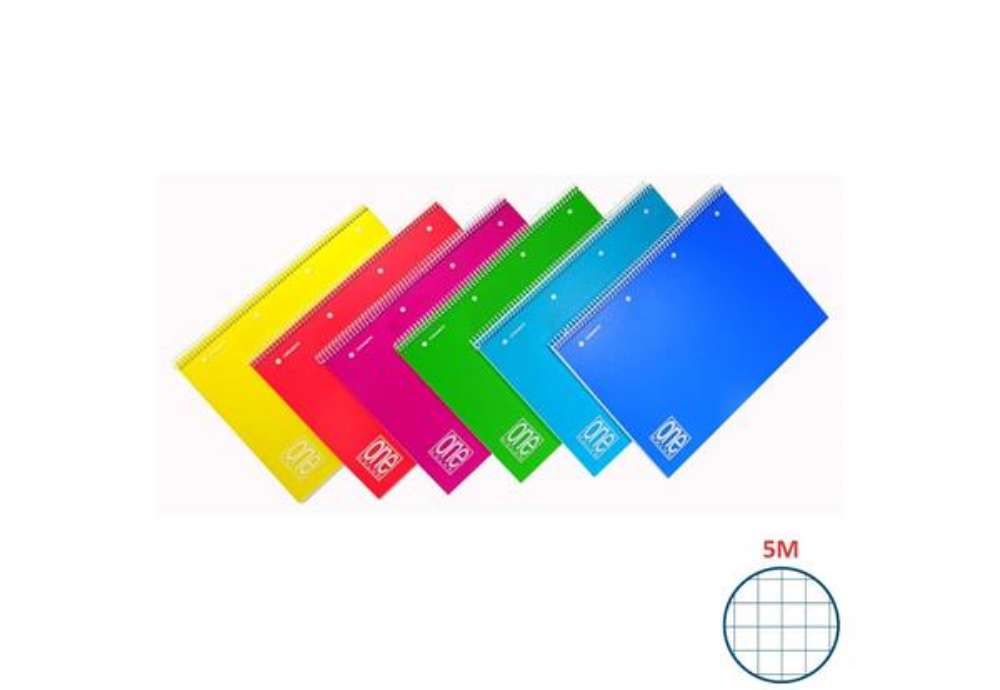 Immagine di Maxi quaderno spiralato One Color A4 - 80 g/m² - 80+1 ff - 5M - colori assortiti - 2935