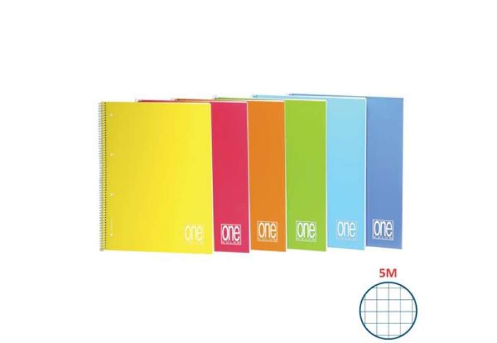 Immagine di Quaderno spiralato One Color A5 - 80 g/m² - 80+1 ff - 5M - colori assortiti - 2938