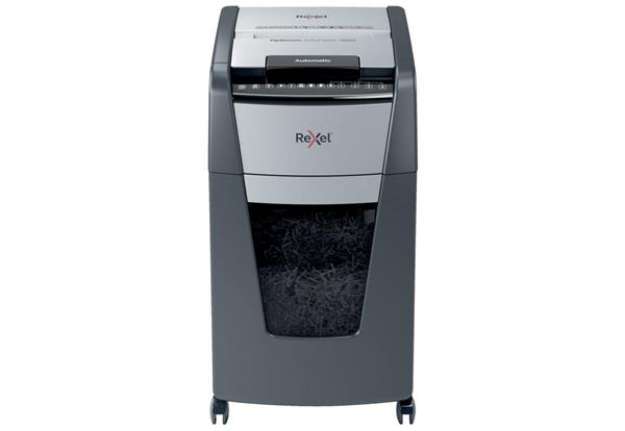 Immagine di Distruggidocumenti uso frequente Optimum AutoFeed+ 300X EU Rexel P-4  60 L taglio a frammenti 4x26 m