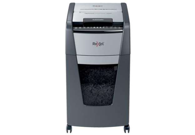 Immagine di Distruggidocumenti uso frequente Optimum AutoFeed+ 300M EU Rexel P-5 60 L taglio a frammenti 2x15 mm