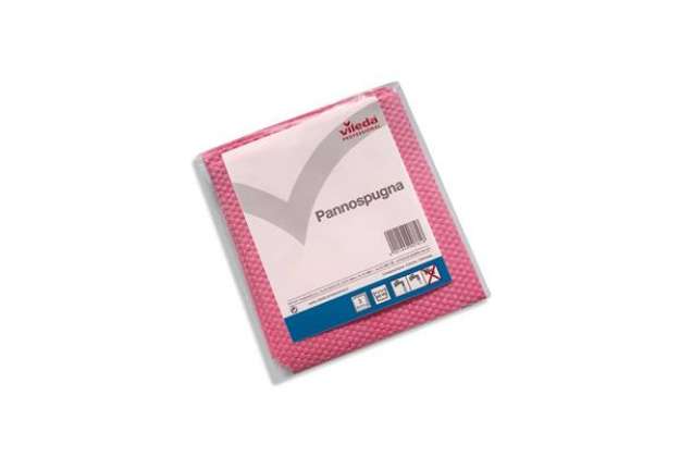 Immagine di Pannospugna Vileda Professional Wettex rosso/rosa 20x18,5 cm conf. 3 pezzi - 137870