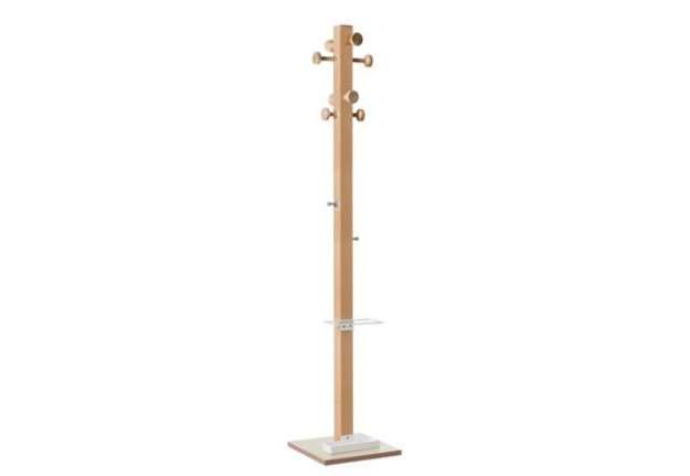 Immagine di Appendiabiti da terra in legno Paperflow 8 ganci Wood Range Modello C  35x35x178 cm bianchi - K70001
