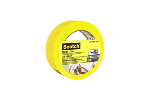Immagine di Nastro di mascheratura per superfici esterne Scotch® 2097 36 mm x 41 m giallo 2097IGT36