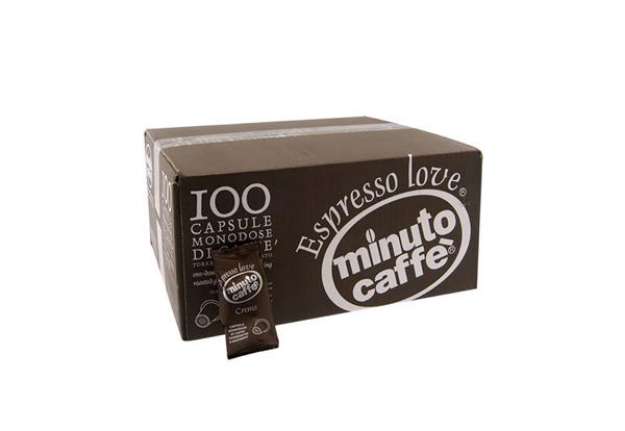 Immagine di Caffè in capsule compatibili Nespresso Minuto caffè Espresso love crema - cartone 100 pezzi  - 01314