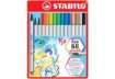 Immagine di Pennarelli Stabilo Pen 68 brush punta a pennello M  1 mm - assortiti scatola in metallo da 15 pz - 5