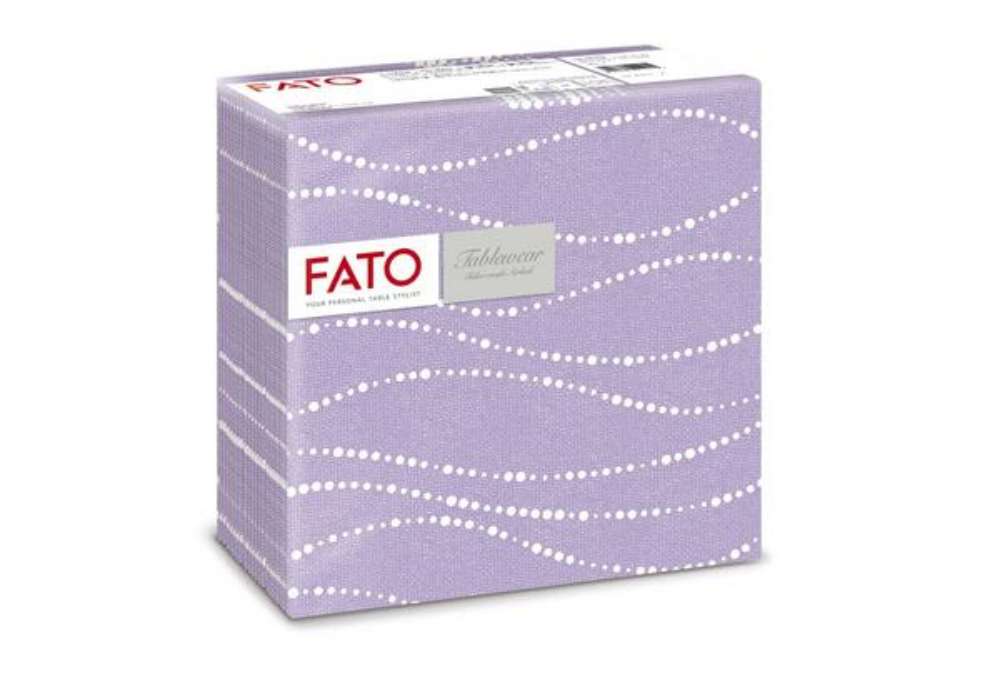 Immagine di Tovaglioli piegati 1 velo Fato Tablewear 40x40 cm pura cellulosa decoro Perle lilla conf. 50 pezzi -