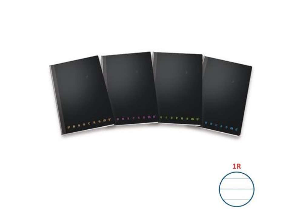 Immagine di Maxi quaderno Pigna Monocromo A4 - 80 g/m² - 62 ff - 1R - assortiti - conf. 5 pezzi - 02312181R