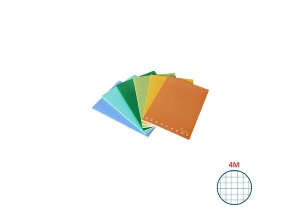 Immagine di Maxi quaderno Pigna Monocromo Green A4 - 80 g/m² - 42 ff - 4M - copertine assortite - conf. 10 pezzi