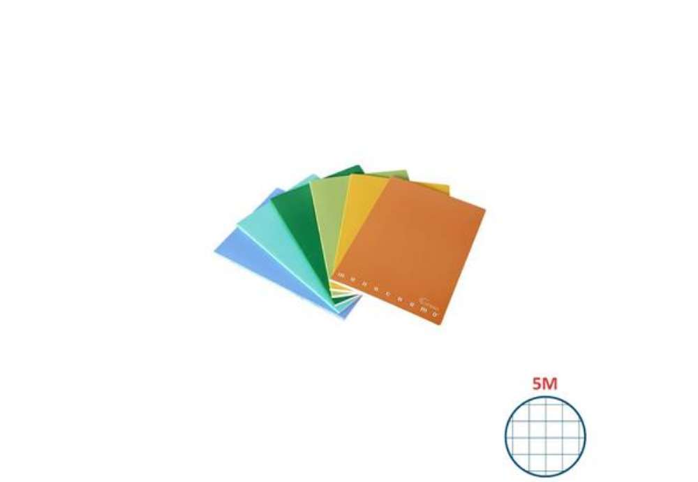 Immagine di Maxi quaderno Pigna Monocromo Green A4 - 80 g/m² - 42 ff - 5M - copertine assortite - conf. 10 pezzi