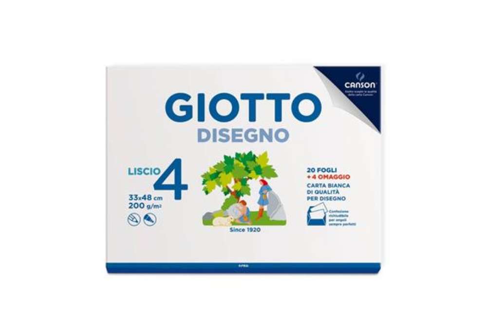 Immagine di Album da disegno Giotto Disegno 4 200 g - 33x48 cm liscio 24 fogli 583700