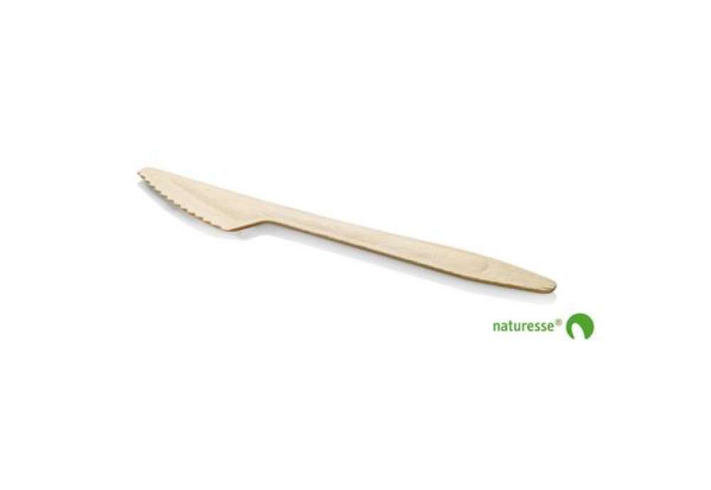 Immagine di Coltelli in legno monouso Scatolificio del Garda - 165 mm avana - Conf. 100 pezzi - 11968