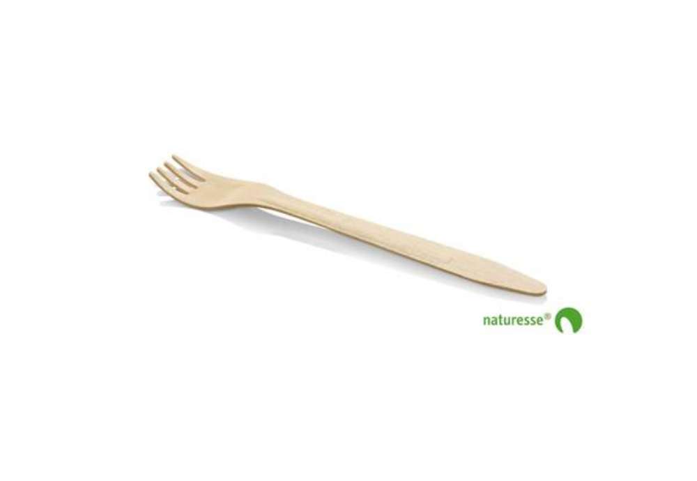 Immagine di Forchette in legno monouso Scatolificio del Garda - 165 mm avana - Conf. 100 pezzi - 11969