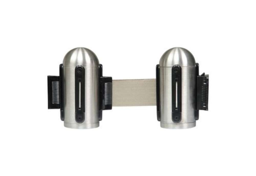 Immagine di Attacco murale con nasto retrattile 2,1 m grigio Securit® 14,3x7,5x7,5 cm RS-RTWM-RVS-GY