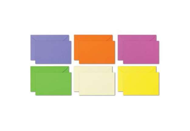 Immagine di Biglietti con busta Ellebi-Sadoch Ischia formato 4 7,5x11 cm - colori forti assortiti Conf. 100 pezz