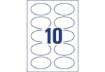 Immagine di Badge adesivi per tessuti ovali Avery 85x50 mm - 10 et/foglio - stampanti laser - Conf. 20 fogli L48