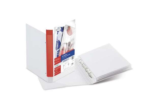 Immagine di Raccoglitore Sei Rota Stelvio - 4 anelli a D 25 mm - 30x42 cm - dorso 4 cm - bianco - 36415001