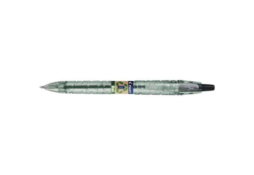 Immagine di Penna a sfera a scatto Pilot ecoball B2P ricaricabile - punta 1 mm - inchiostro a base d'olio - nero