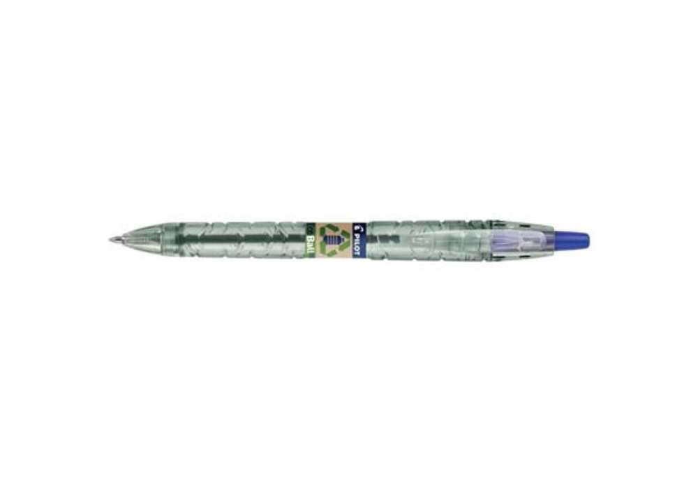 Immagine di Penna a sfera a scatto Pilot ecoball B2P ricaricabile - punta 1 mm - inchiostro a base d'olio - blu