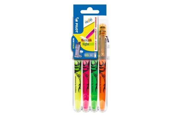 Immagine di Evidenziatore a penna cancellabile Pilot Frixion Light - punta 3,3 mm - 4 colori - Set2go 4 pezzi -