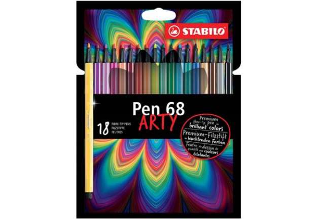 Immagine di Pennarelli Stabilo Pen 68 arty - tratto 1 mm - colori assortiti - Conf. 18 pezzi - 6818-1-20