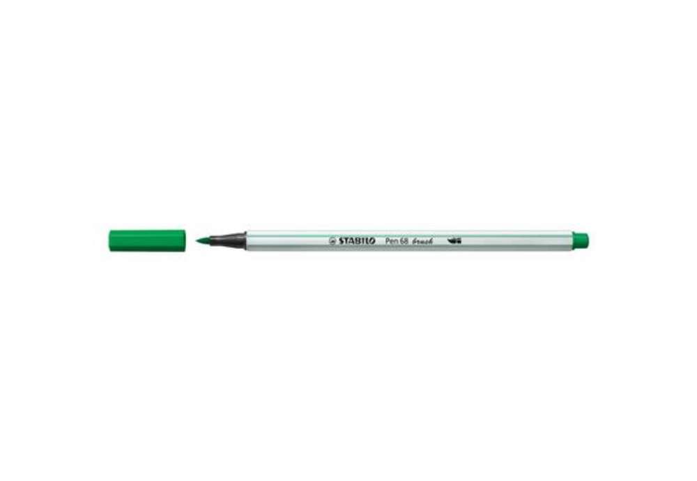 Immagine di Pennarello Stabilo Pen 68 brush - punta a pennello - M 1 mm verde smeraldo 568/36