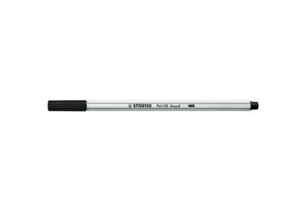Immagine di Pennarello Stabilo Pen 68 brush - punta a pennello - M 1 mm nero 568/46